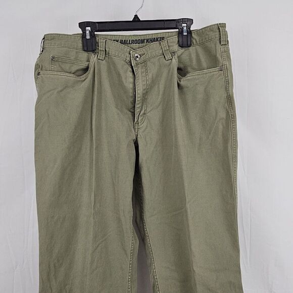 Duluth Trading Co Flex Ballroom Khakis Mens Pants Sz 40x30 Green - Picture 3 of 9